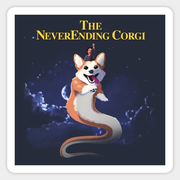 The NeverEnding Corgi Sticker by RelwotWerdna